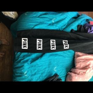 Pink yoga pants, size small